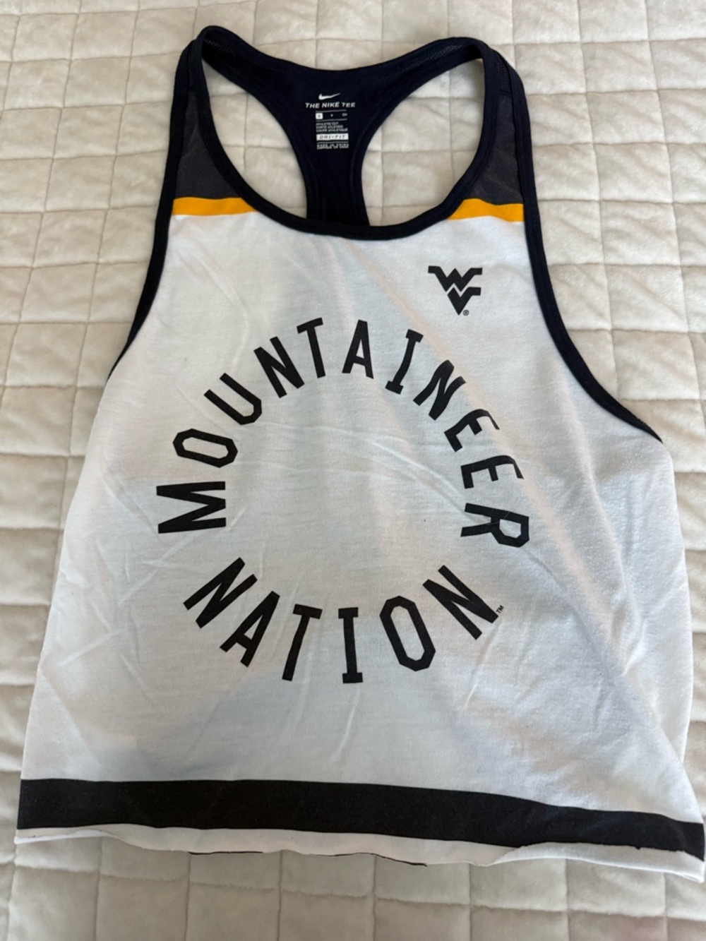 Nike Dri-FIT Athletic WVU Tee - Navy & White